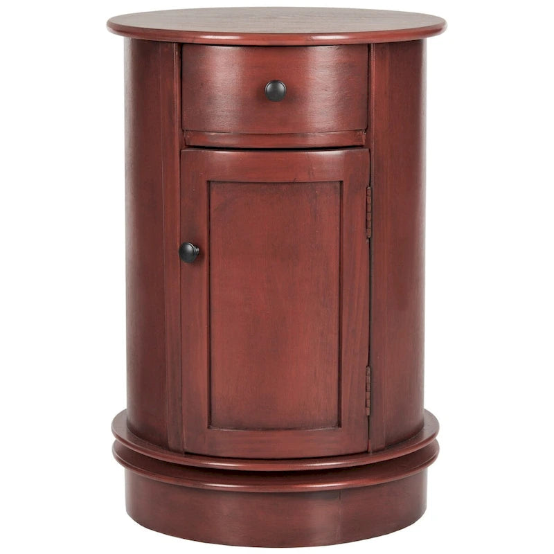 Table d'appoint pivotante avec tiroir et étagères de rangement