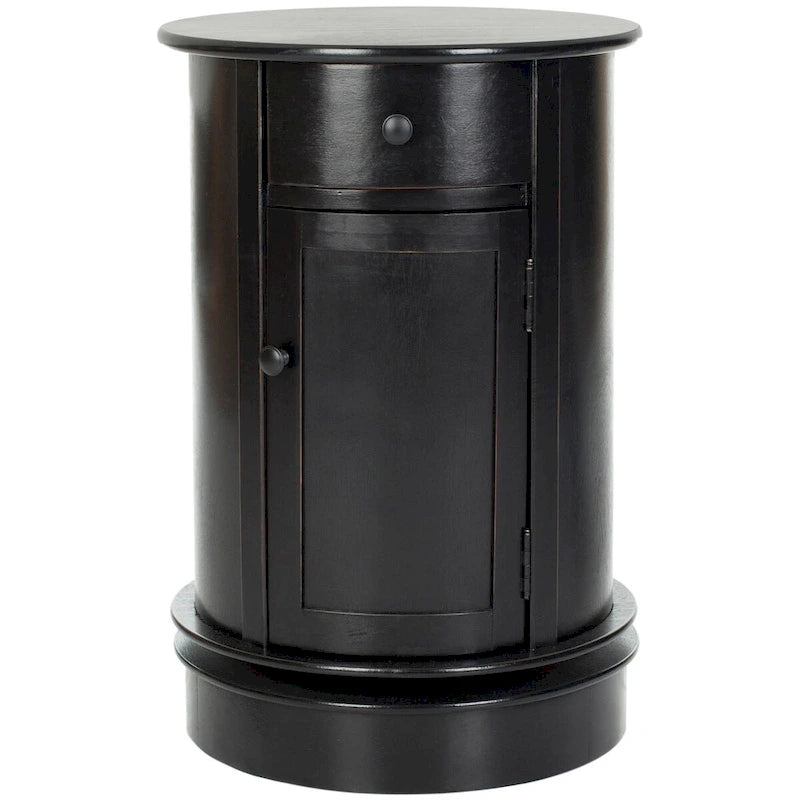 Table d'appoint pivotante avec tiroir et étagères de rangement