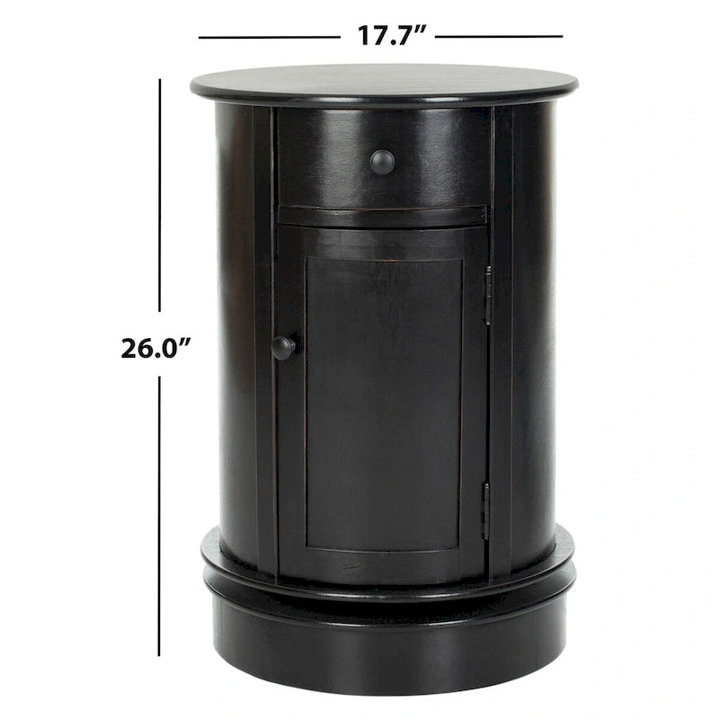 Table d'appoint pivotante avec tiroir et étagères de rangement