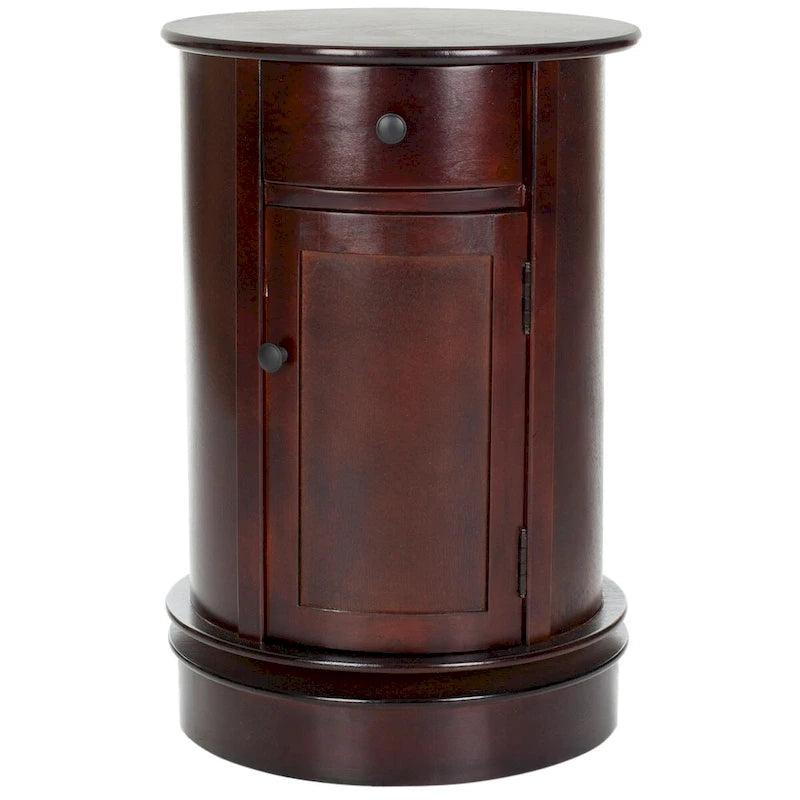 Table d'appoint pivotante avec tiroir et étagères de rangement