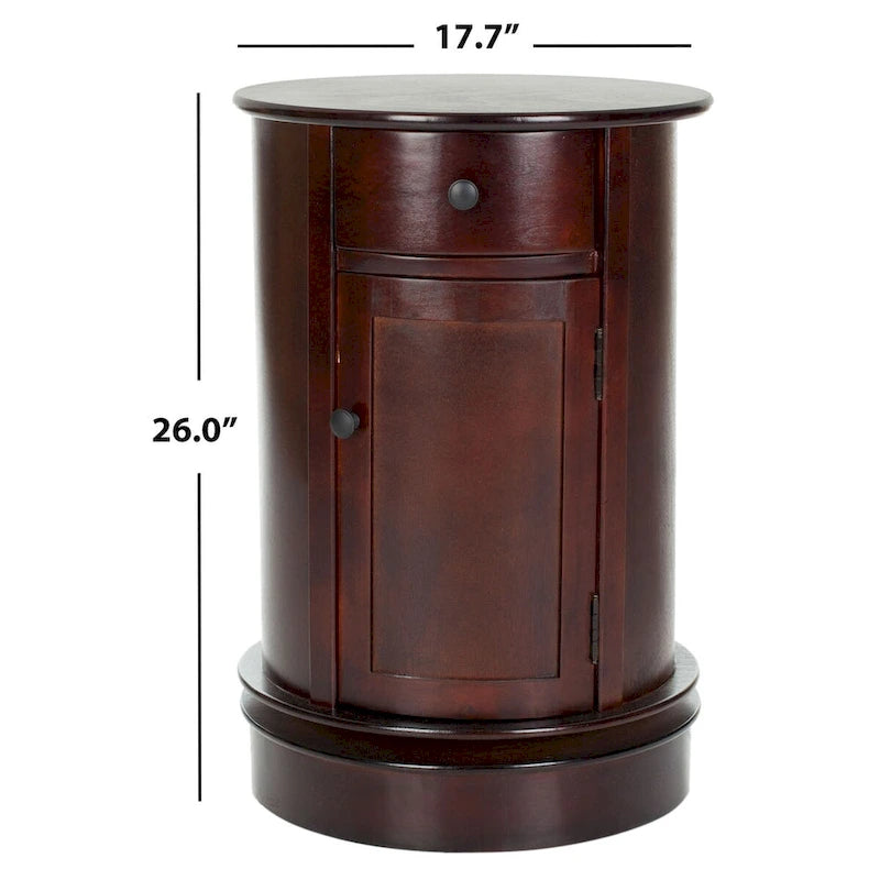 Table d'appoint pivotante avec tiroir et étagères de rangement