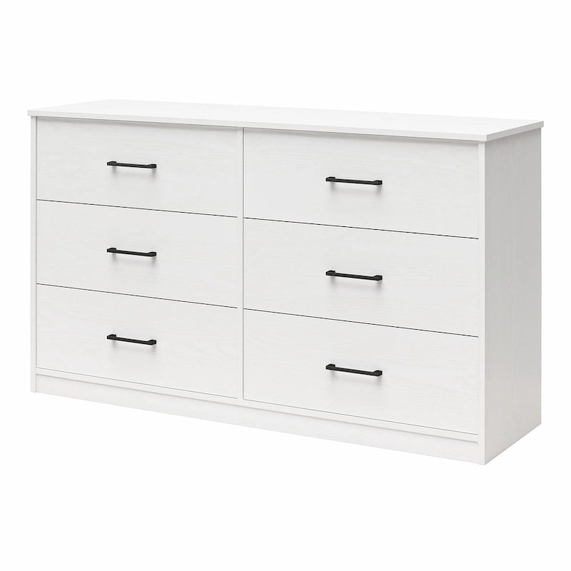 Commode large à 6 tiroirs au fini stratifié
