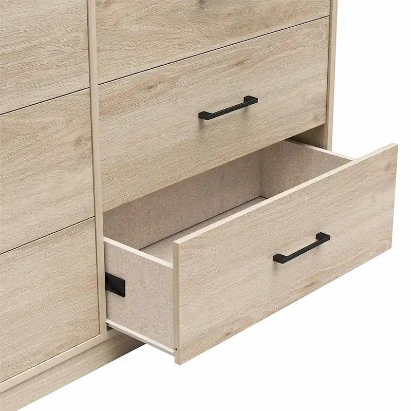 Commode large à 6 tiroirs au fini stratifié