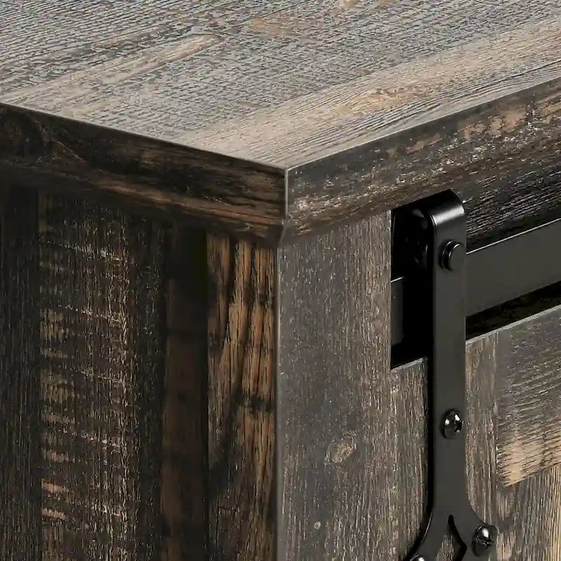 Buffet de ferme avec portes coulissantes et 4 tiroirs