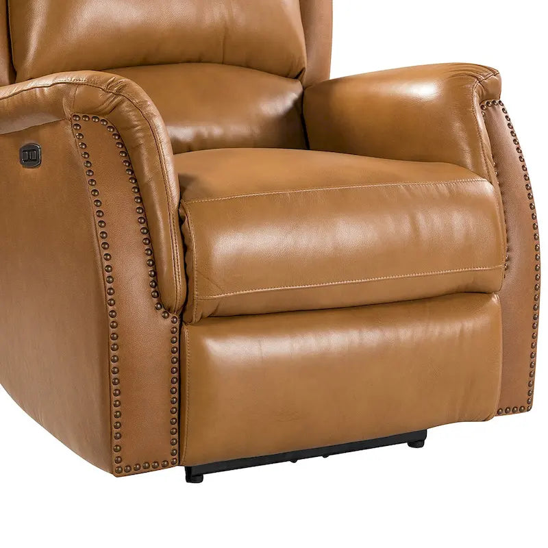 Eduardo Genuine Leather Power Recliner with USB Port Set of 2