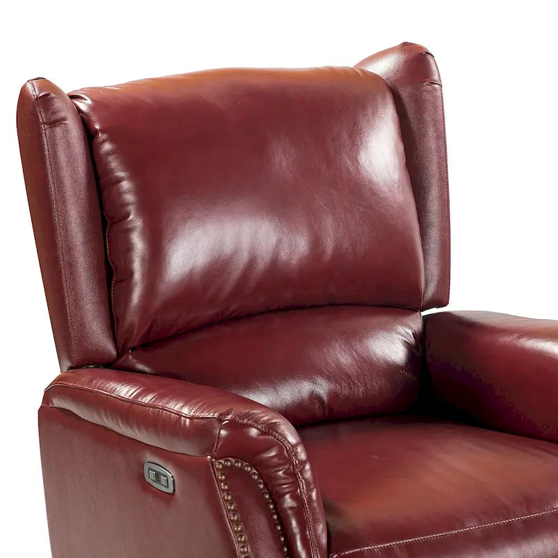 Eduardo Genuine Leather Power Recliner with USB Port Set of 2