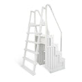 Blue Wave Easy Pool Step With Outside Ladder for Above Ground Pools - 32.5 in. W x 56 in. D x 81 in. H