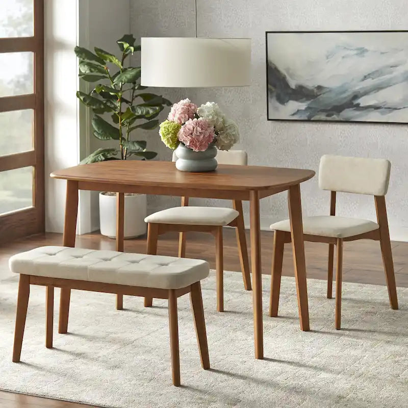 Simple Living 4-Piece Nettie Solid Wood Dining Set