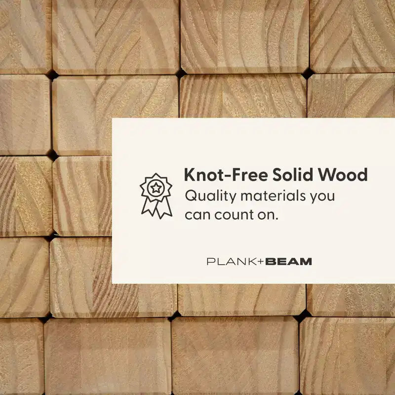 Plank+Beam Farmhouse Full Size Bed Frame with Headboard, Solid Wood Platform Bed