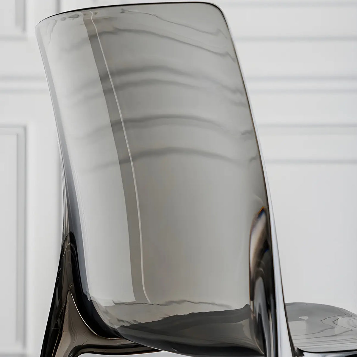 Amber Acrylic Armless Low Back Dining Chair
