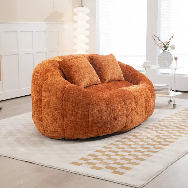 GDFStudio - Laurel Chenille 2-Seater Lazy Sofa with High-Density Foam and Oversized Comfort