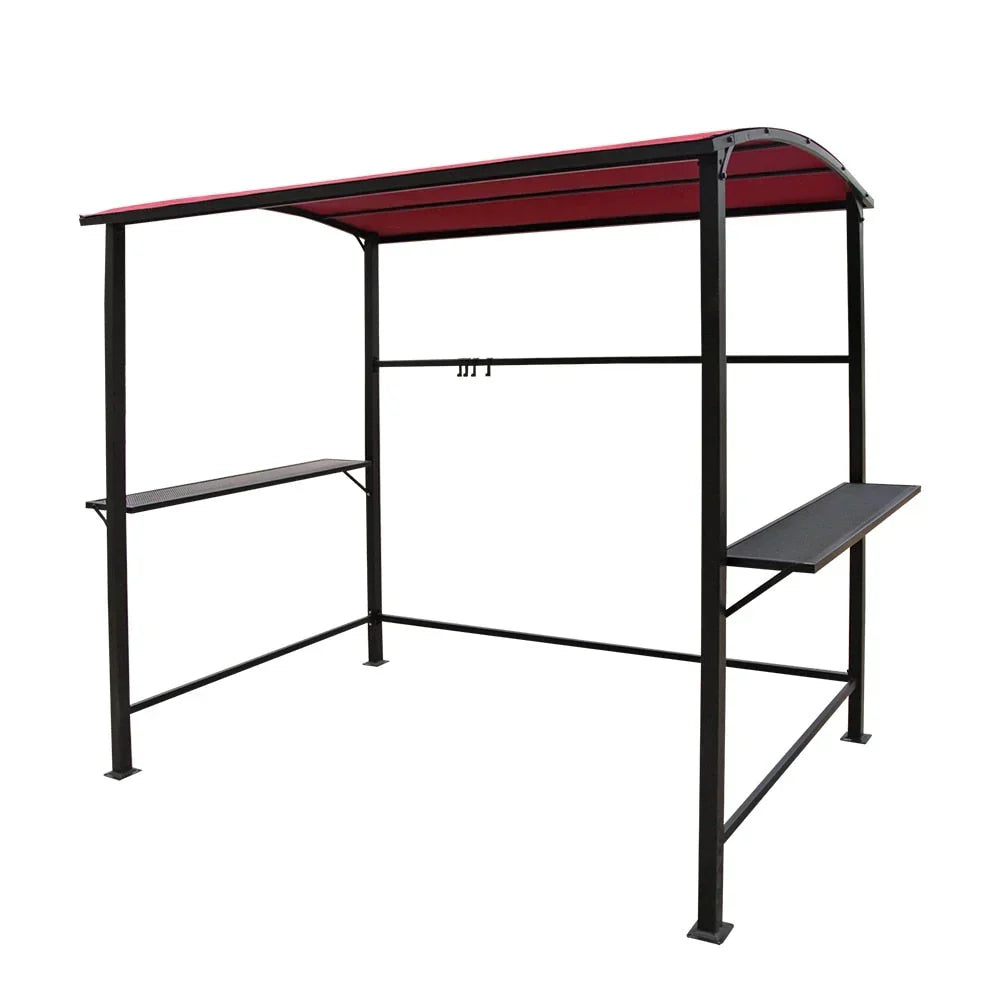 Outdoor 5 ft. x 8 ft. Steel Frame Grill Gazebo Canopy Barbecue Shelter